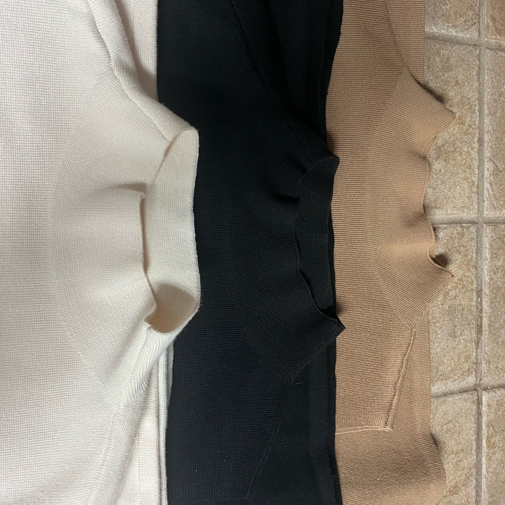 Nine West Women's Sweater Set - Cream, Black, Tan